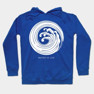 Cool Minimal Zen White Wave | Water is life Hoodie